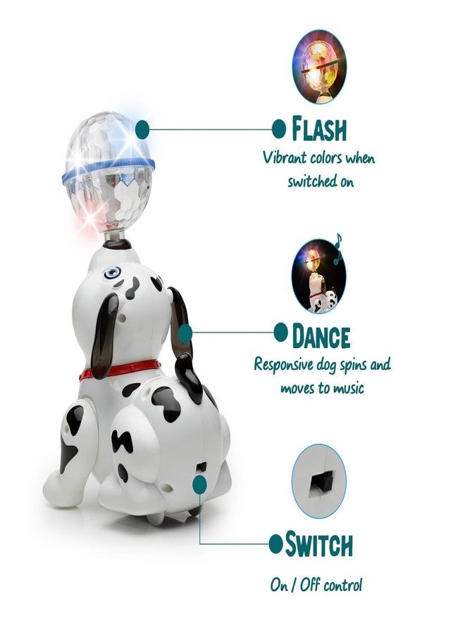 BRAVIADECOR Bravia Dancing Dog Toy Musical Sound Flashing Lights 360° Rotating Puppy Walking, Singing Toy for Kids Boys Girls (Dog White) Model - 16 - Image 4